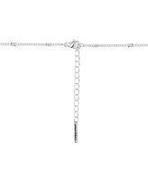 Unwritten 14K Rose Gold Plated Heart and Butterfly, Cubic Zirconia Butterfly and Silver Plated Sister Pendant Necklace
