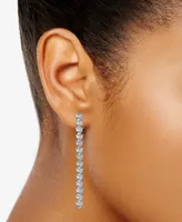 Diamond Linear Drop Earrings (1/10 ct. t.w.) in Sterling Silver