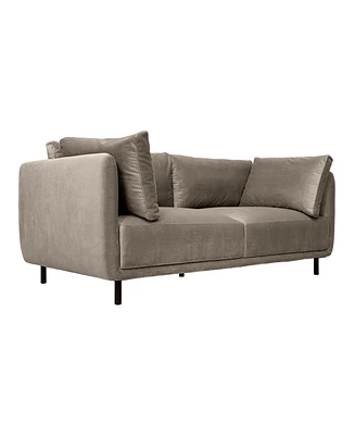 Armen Living Serenity 79" Velvet with Metal Legs Sofa