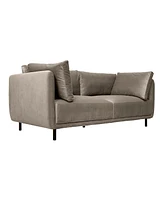Armen Living Serenity 79" Velvet with Metal Legs Sofa