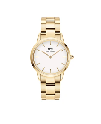Daniel Wellington Women's Iconic Link Gold-Tone Stainless Steel Watch 32mm