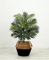 Nearly Natural 36" Artificial Areca Palm Tree with Handmade Jute Cotton Basket Diy Kit