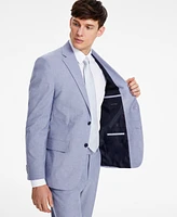 Tommy Hilfiger Men's Modern-Fit Th Flex Stretch Chambray Suit Separates Jacket