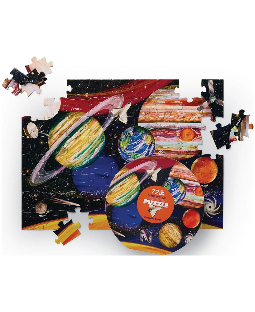 Crocodile Creek Solar System Round Box Puzzle, 72 Pieces