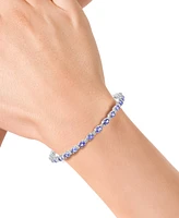 Effy Tanzanite (4-3/4 ct. t.w.) & Diamond (1/20 ct. t.w.) Link Bracelet in Sterling Silver