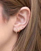 Girls Crew Gold-Tone 3-Pc. Set Crystal Essentials Earrings