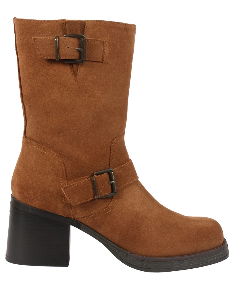 Kenneth Cole New York Women's Janice Block Heel Boots - Tobacco