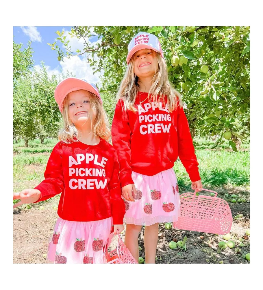 Sweet Wink Little and Big Girls Apple Picking Crew Sweatshirt