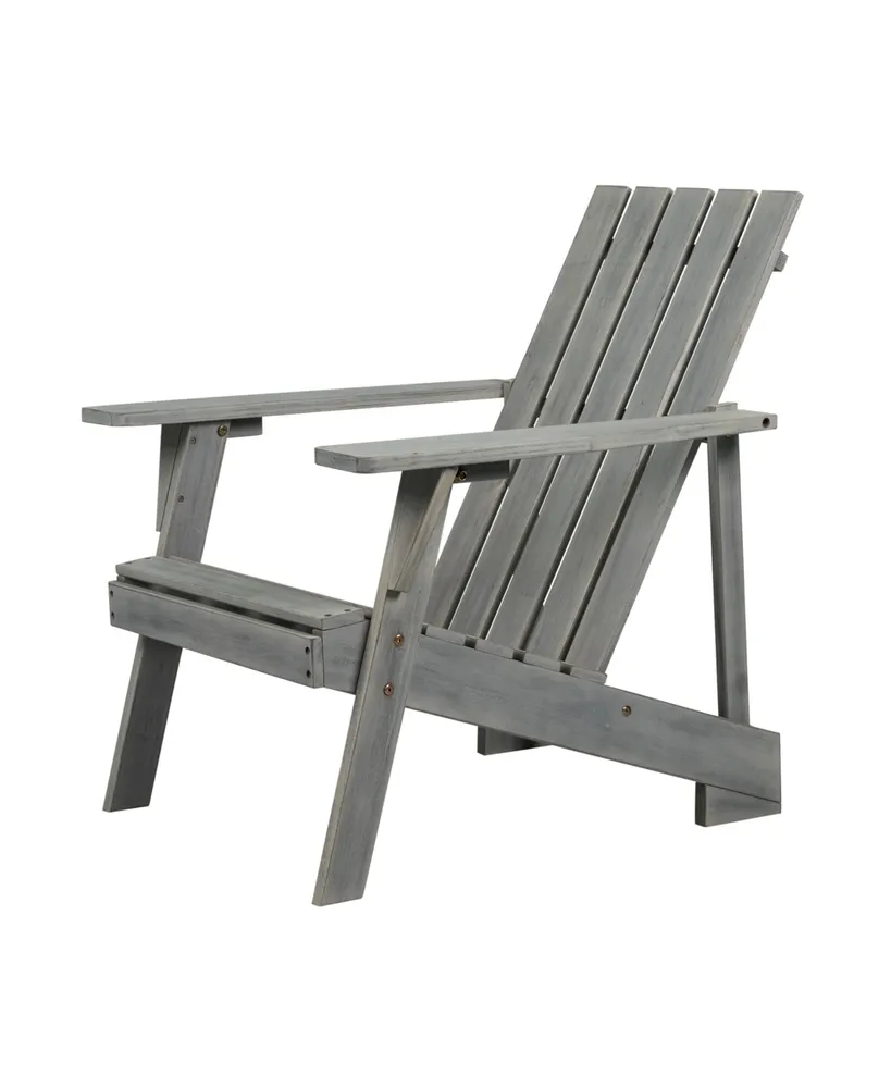 Irving Outdoor Patio Modern Acacia Wood Adirondack Chair