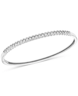 Diamond Skinny Bangle Bracelet (1/4 ct. t.w.) in Sterling Silver