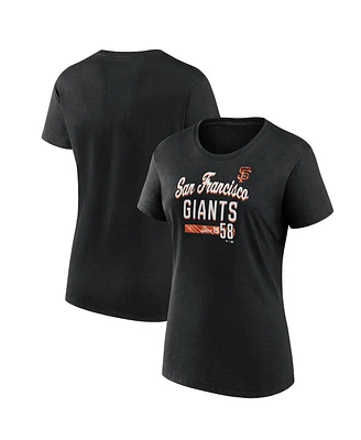 Women's Fanatics Black San Francisco Giants Logo T-shirt