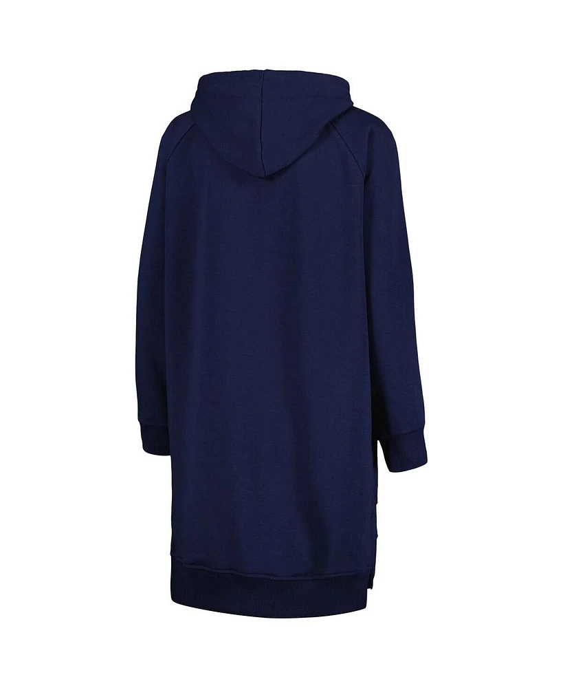 Women's Gameday Couture Navy Penn State Nittany Lions Take a Knee Raglan Hooded Sweatshirt Dress