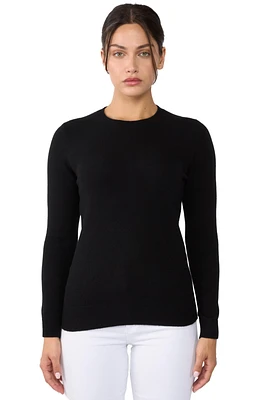 Jennie Liu Women's 3-ply Cashmere Crew Neck Sweater
