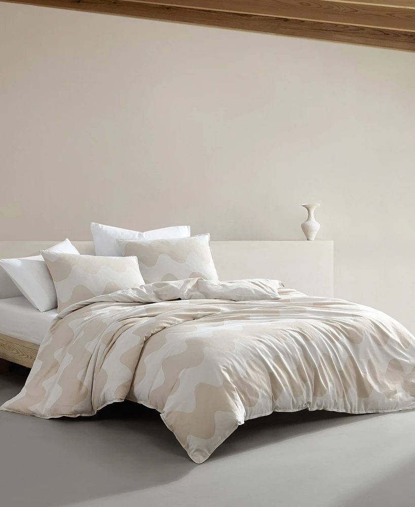 Closeout! Marimekko Lokki Cotton 3 Piece Duvet Cover Set