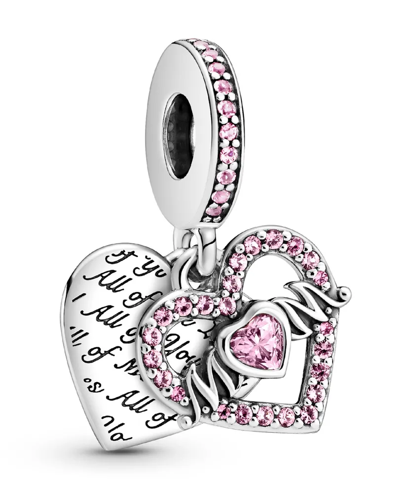 Pandora Mixed Stone Heart Mom Dangle Charm