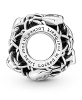 Pandora Sterling Silver Openwork Chain Link Padlock Charm