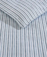 Eddie Bauer Ticking Stripe Cotton Percale 2 Piece Duvet Cover Set, Twin