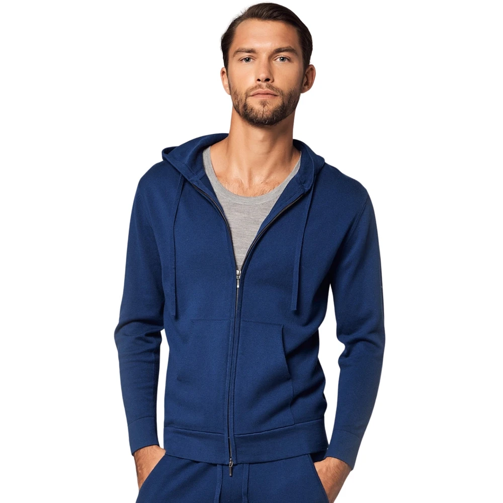 Bellemere New York Men's Cotton Cashmere Full Zip Hoodie