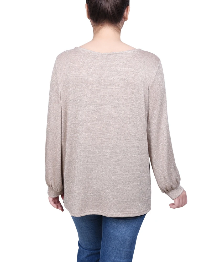 Ny Collection Women's Long Sleeve Tunic Top