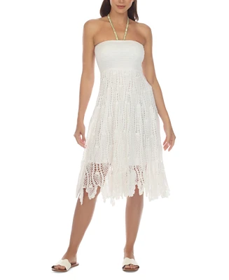 Raviya Women's Crochet Convertible Cover-Up