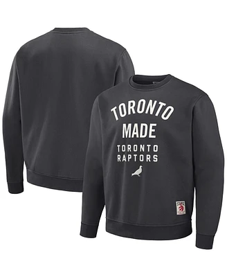 Men's Nba x Staple Anthracite Toronto Raptors Plush Pullover Sweatshirt