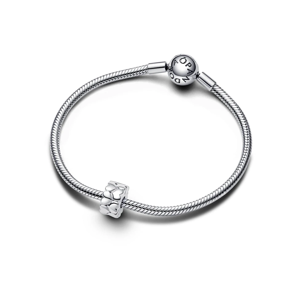 Pandora Sterling Silver Heart Pattern Clip Charm