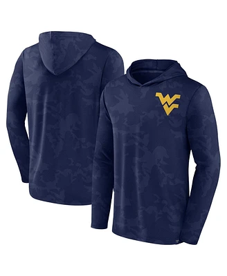 Men's Fanatics Navy West Virginia Mountaineers Camo Hoodie Long Sleeve T-shirt