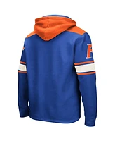 Men's Colosseum Royal Florida Gators Big and Tall Hockey Lace-Up Pullover Hoodie