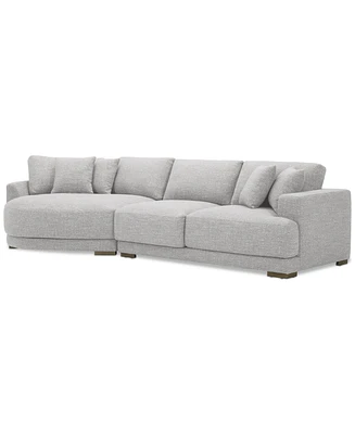 Closeout! Vasher 135" 2-Pc. Fabric Sectional with Cuddler, Created for Macy's