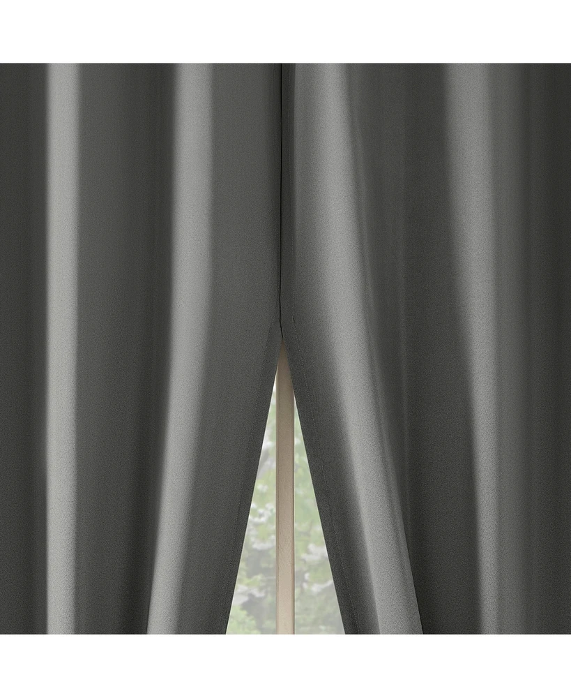 Brandon Magnetic Closure Room Darkening Grommet Curtain Panel Pair