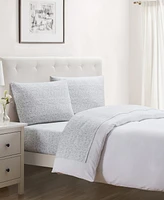 Tahari Home Scroll 100% Cotton Flannel 4-Pc. Sheet Set, Full
