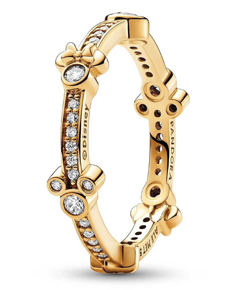 Pandora Disney Cubic Zirconia Mickey Mouse Minnie Mouse Ring