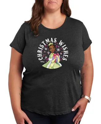 Air Waves Trendy Plus Disney Tiana Christmas Wishes Graphic T-shirt
