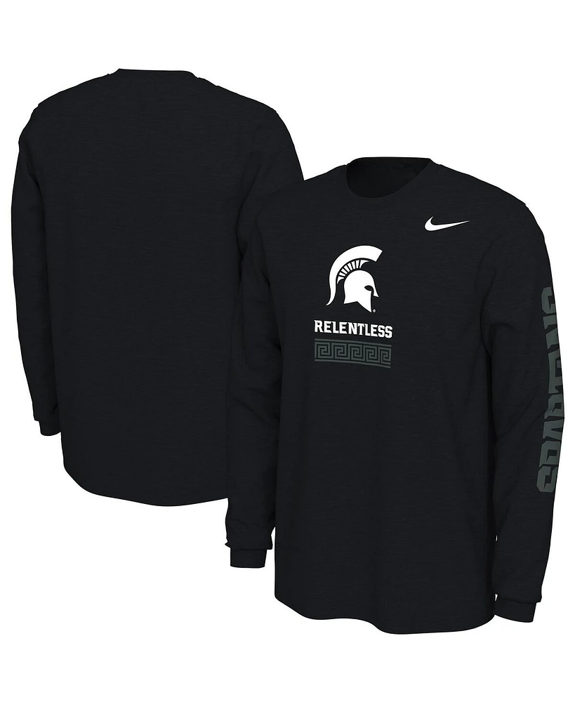 Men's Nike Black Michigan State Spartans Alternate Long Sleeve T-shirt
