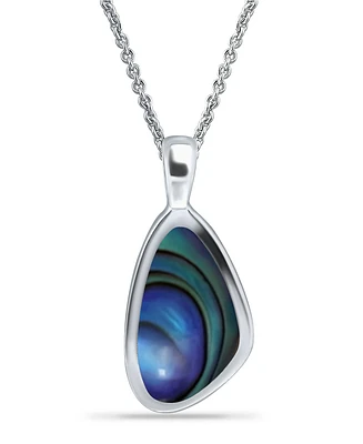 Macy's Abalone Inlay Freeform Pendant Necklace