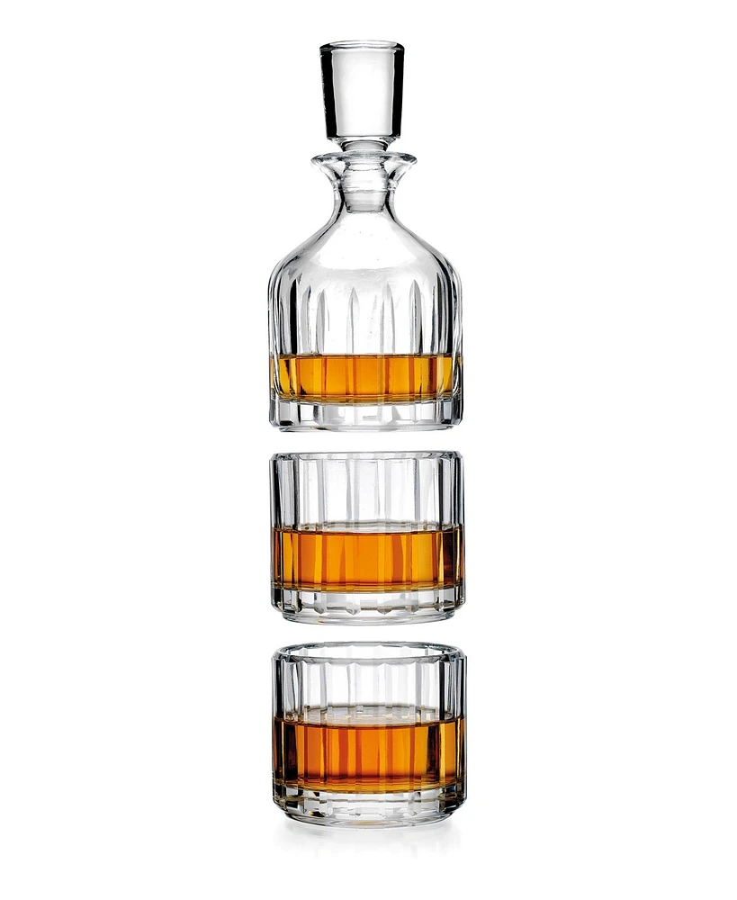 Godinger Parallels Stacking Decanter, Set of 3