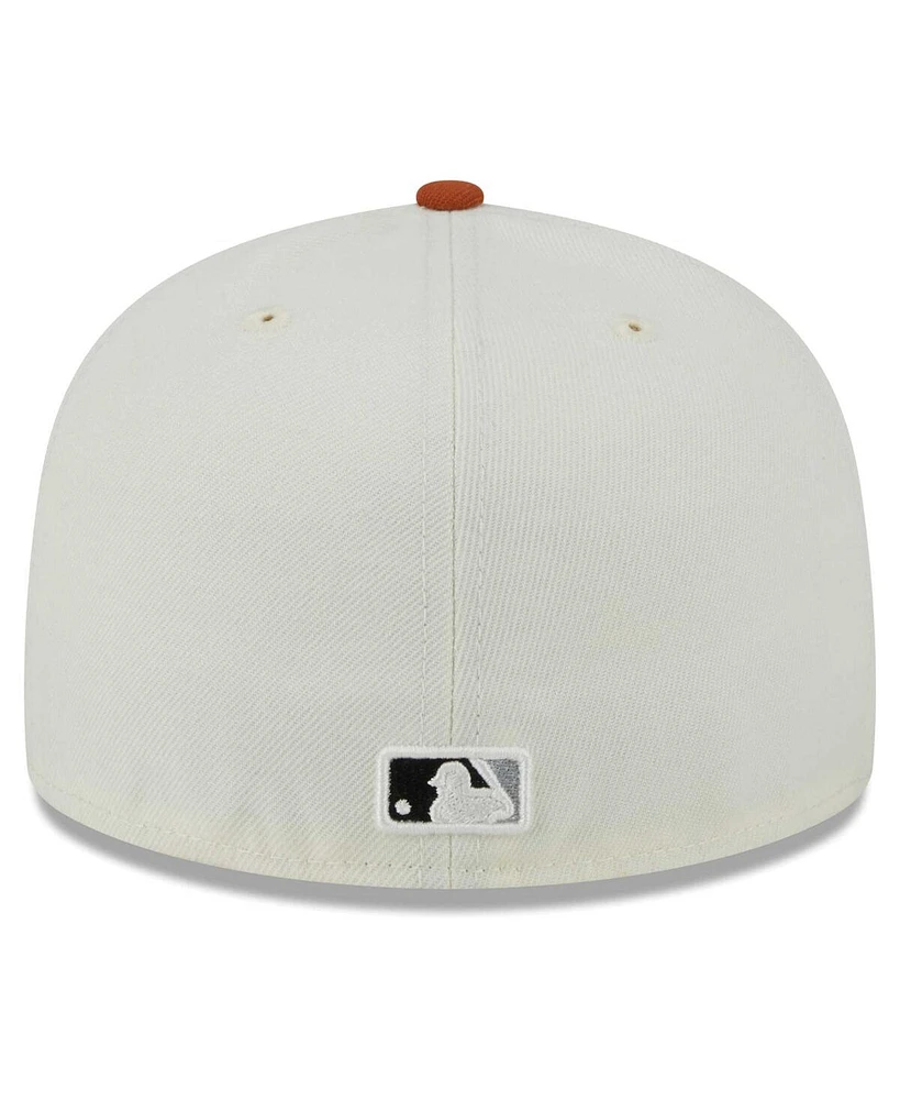 Men's New Era Cream, Orange New York Yankees 59FIFTY Fitted Hat