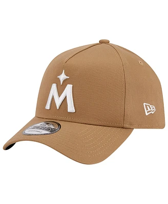 Men's New Era Khaki Minnesota Twins A-Frame 9FORTY Adjustable Hat