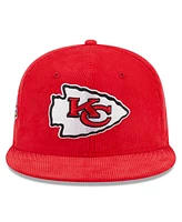 Men's New Era Red Kansas City Chiefs Throwback Cord 59FIFTY Fitted Hat