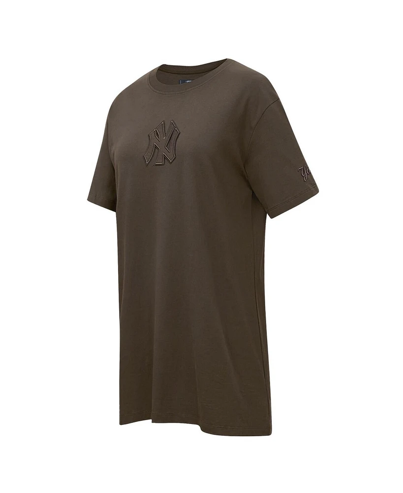 Women's Pro Standard Brown New York Yankees Neutral T-shirt Dress