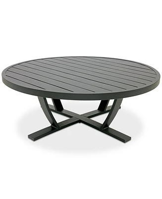 Astaire 48" Round Outdoor Slat Top Coffee Table, Created for Macy's