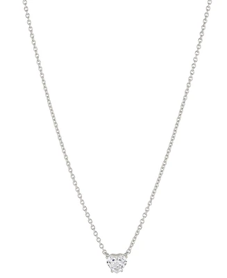 Eliot Danori Cubic Zirconia Heart Pendant Necklace, 16" + 2" extender