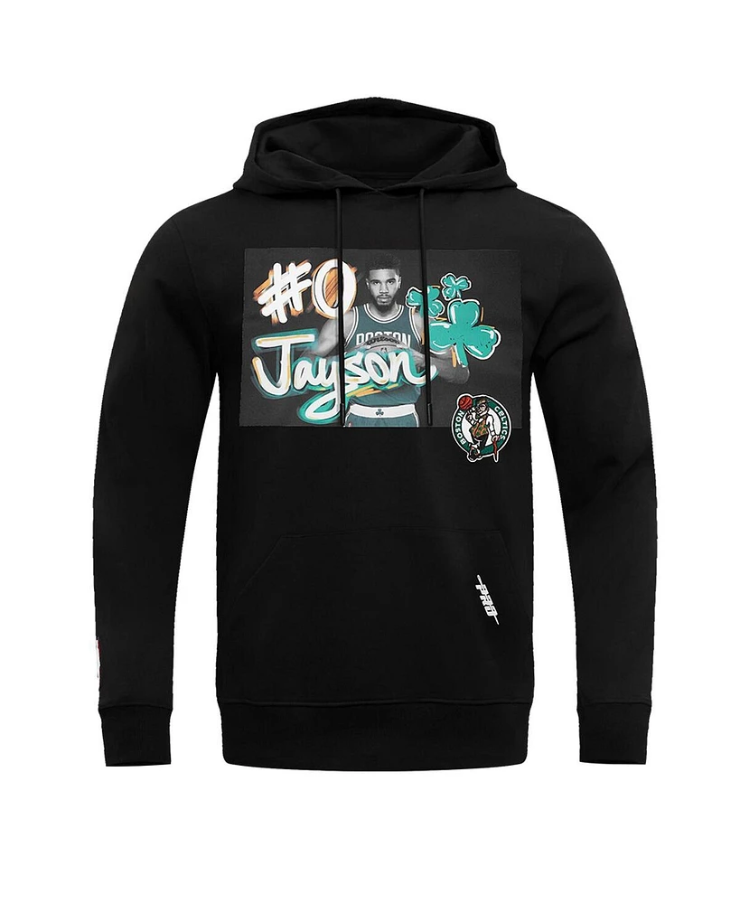 Men's Pro Standard Jayson Tatum Black Boston Celtics Player Yearbook Pullover Hoodie