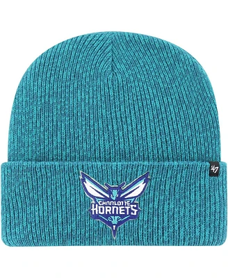 Men's '47 Brand Turquoise Charlotte Hornets Brain Freeze Cuffed Knit Hat