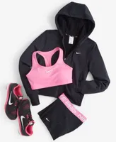 Nike Womens Active Sportswear Essential Repel Woven Jacket Padded Medium Impact Sports Bra Pull On Shorts Pegasus 40 Running Sneakers