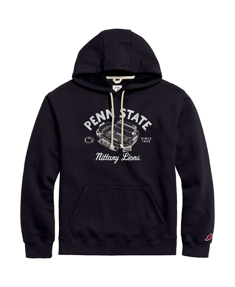 Men's League Collegiate Wear Navy Distressed Penn State Nittany Lions Stadium Essential Pullover Hoodie