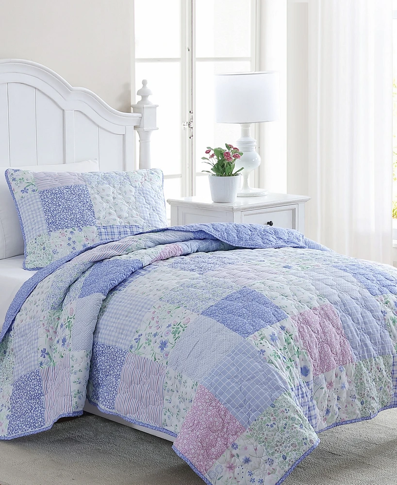 Laura Ashley Kids Parker Patchwork Reversible Piece Quilt Set