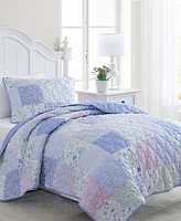 Laura Ashley Kids Parker Patchwork Reversible Piece Quilt Set