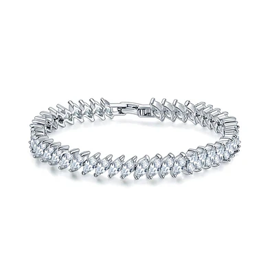 Marquise Cubic Zirconia Tennis Bracelet with Cubic Zirconia