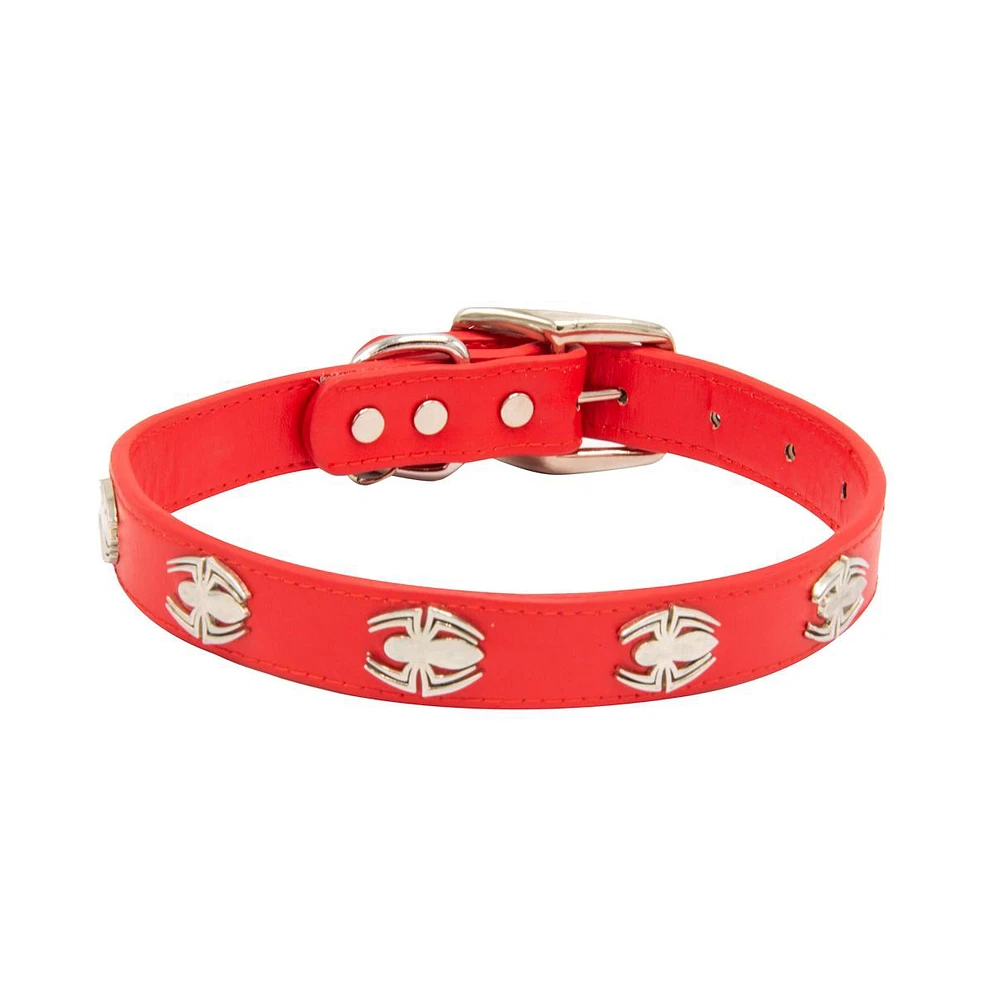 Dc Comics Pet Collar, Faux Leather Dog Spider Man